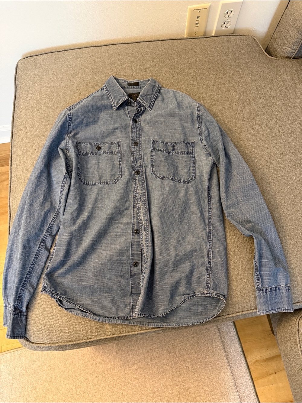 J. Crew Light Blue Denim Button-Down Shirt - Men